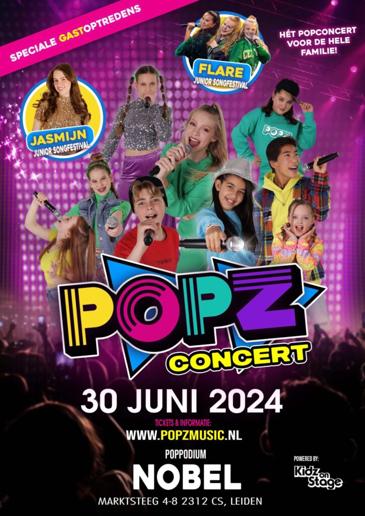 Eerste POPZ-concert op zondag 30 juni in Poppdium Nobel in Leiden!